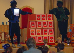 Pieten act Sinterklaas