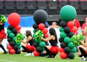 Rood Groen Zwart Ballonnen pilaren