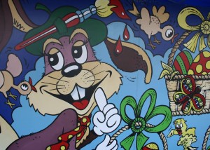 pasen eierengooien decor