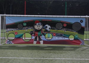 voetbal gaten doek